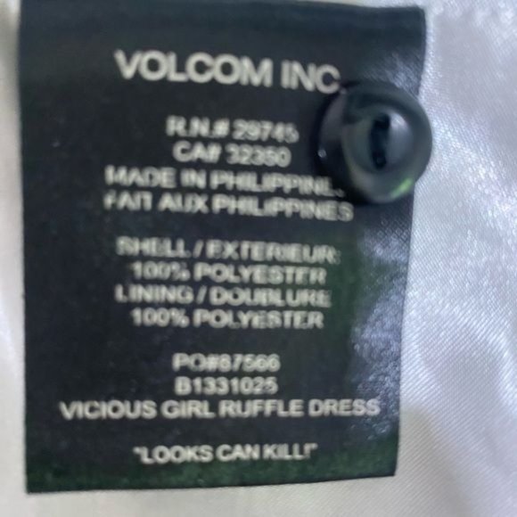 Volcom womens sleeveless mini dress white black plaid stretchy top size small S - Picture 6 of 16